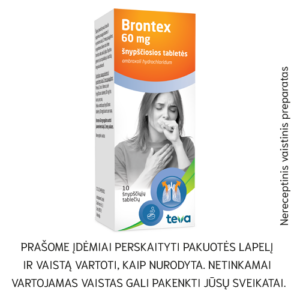 Brontex 60mg šnypščiosios tabletės N10