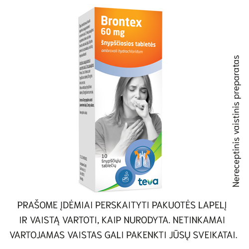 Brontex 60mg šnypščiosios tabletės N10