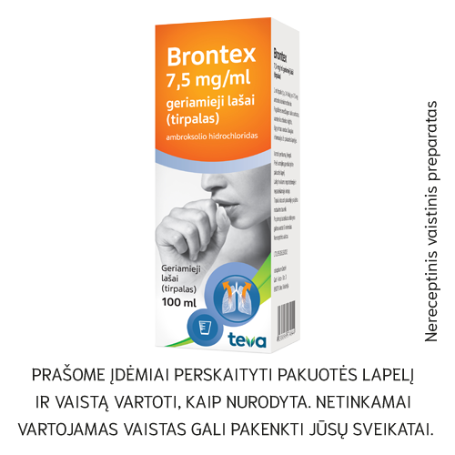 Brontex 7.5mg/ml geriamieji lašai, tirpalas 100ml