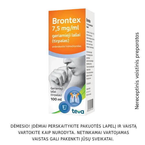 Brontex 7.5mg/ml geriamieji lašai, tirpalas 100ml