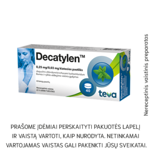 Decatylen 0.25mg/0.03mg kietosios pastilės N40
