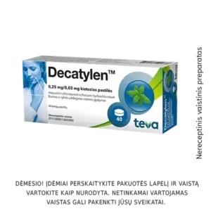 Decatylen 0.25mg/0.03mg kietosios pastilės N40