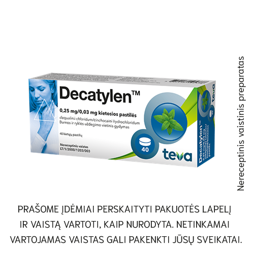 Decatylen 0.25mg/0.03mg kietosios pastilės N40