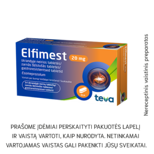 Elfimest 20mg skrandyje neirios tabletės N14