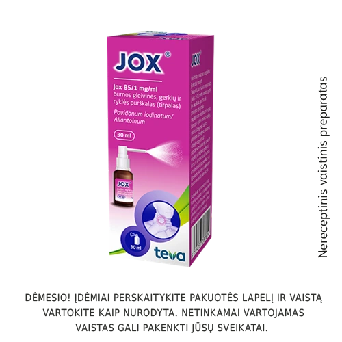Jox burnos gleivinės, gerklų ir ryklės purškalas 30ml