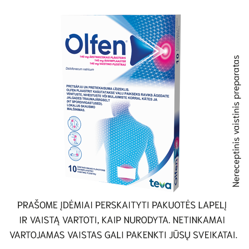 Olfen 140mg vaistinis pleistras N10