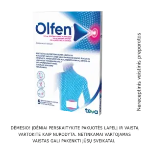 Olfen 140mg vaistinis pleistras N5