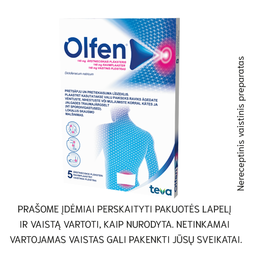 Olfen 140mg vaistinis pleistras N5
