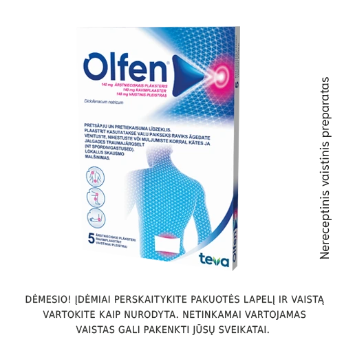 Olfen 140mg vaistinis pleistras N5