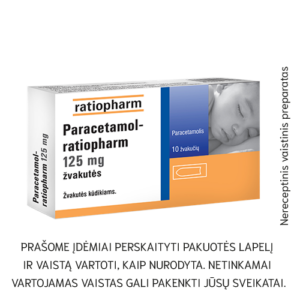 Paracetamol-ratiopharm 125mg žvakutės N10